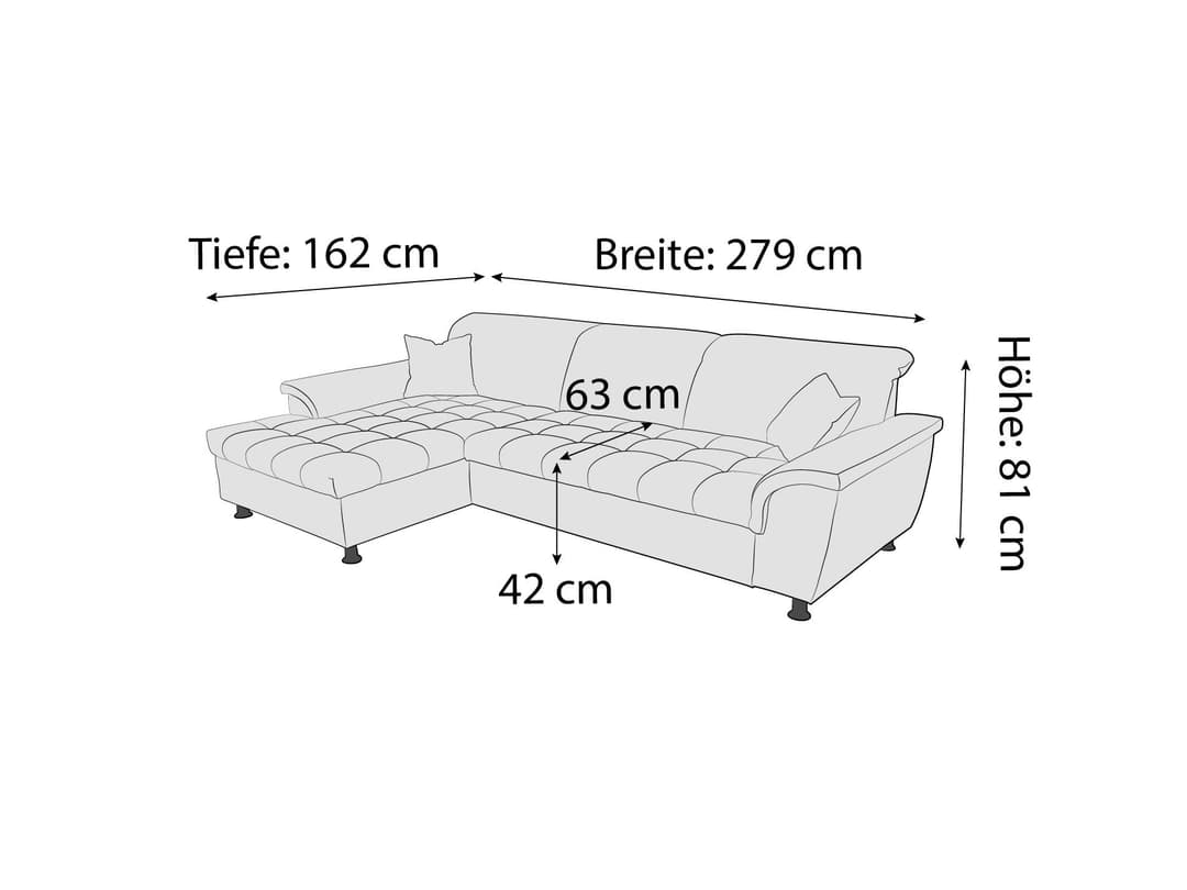 Ecksofa Drenchia | Braun