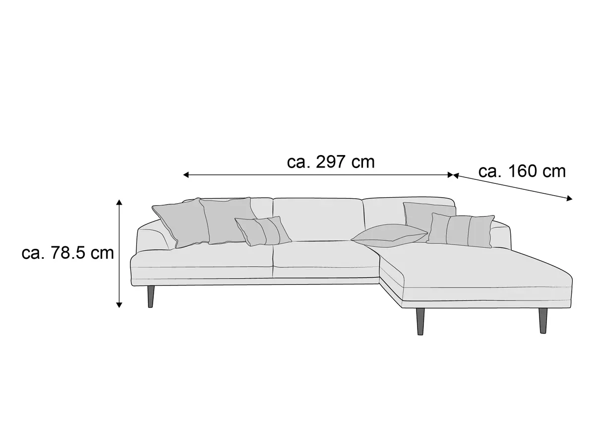 Ecksofa Karbone VI | Braun