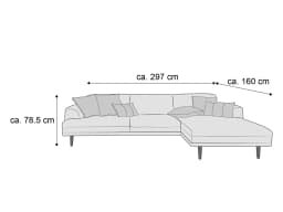 Ecksofa Karbone VI | Braun