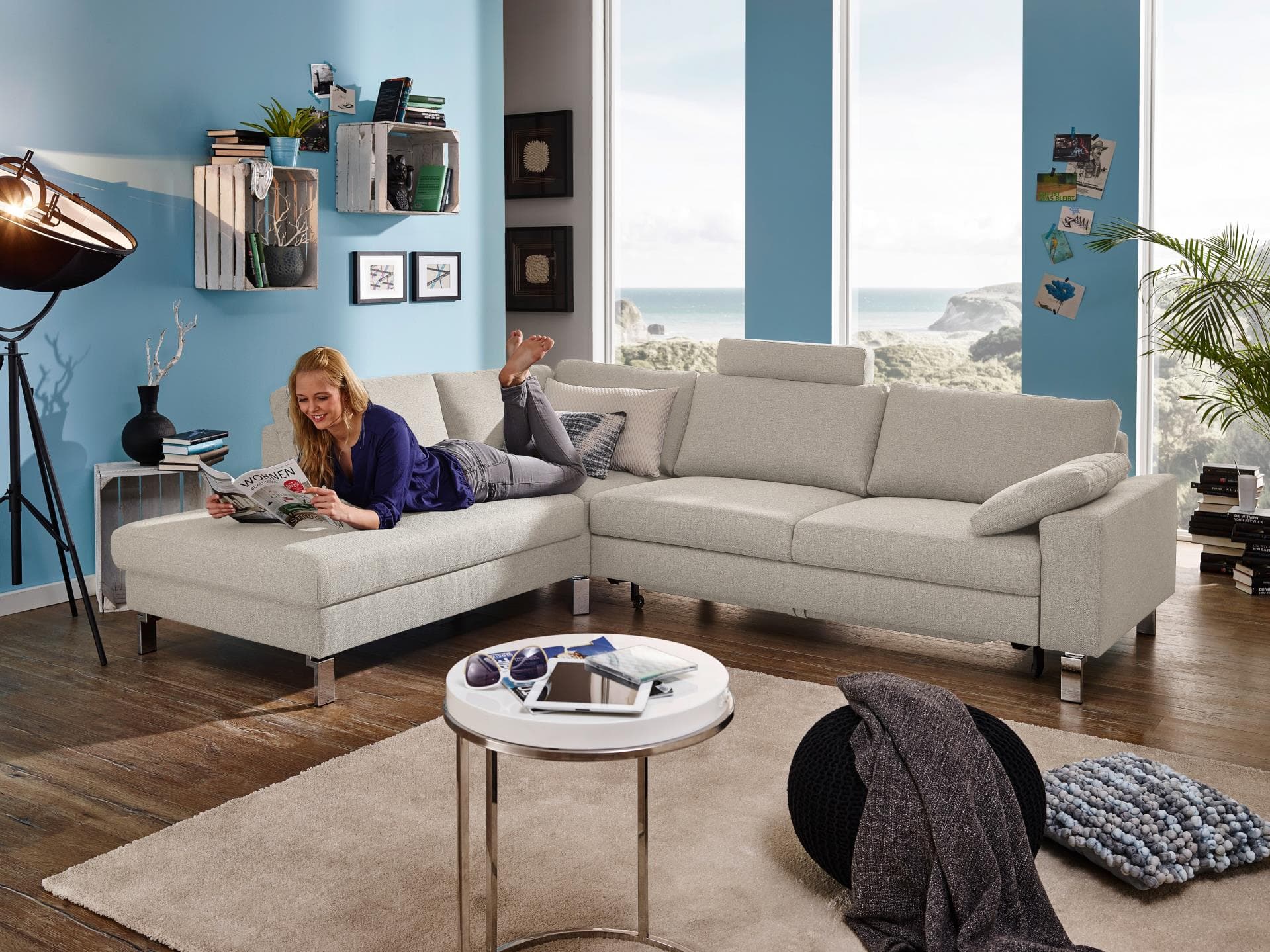 Ecksofa Cabianca | Weiß