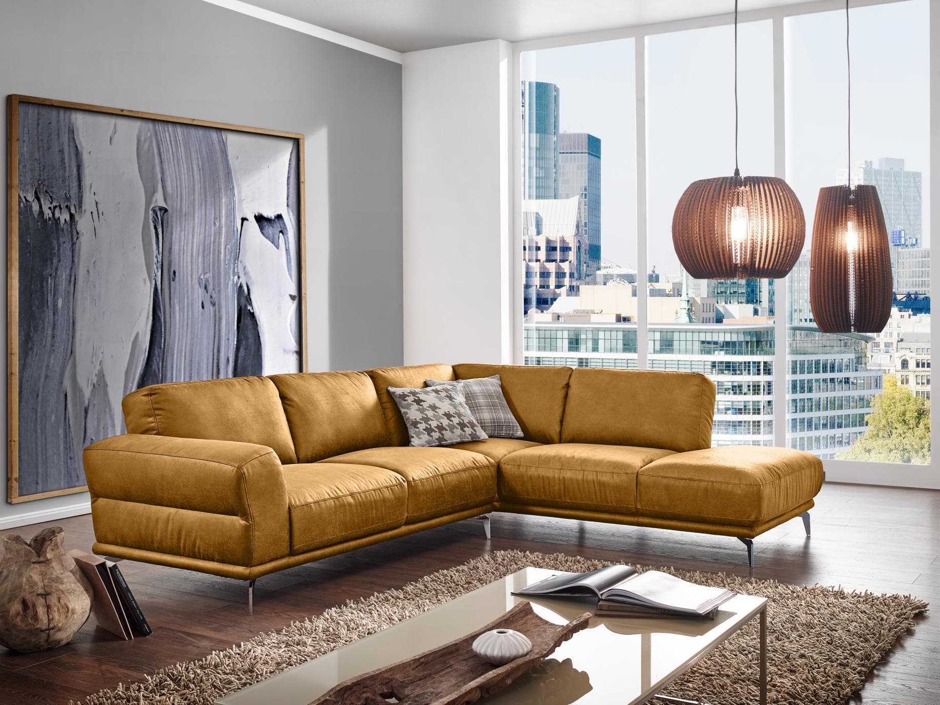 W.Schillig Ecksofa Montanaa IV | Gelb