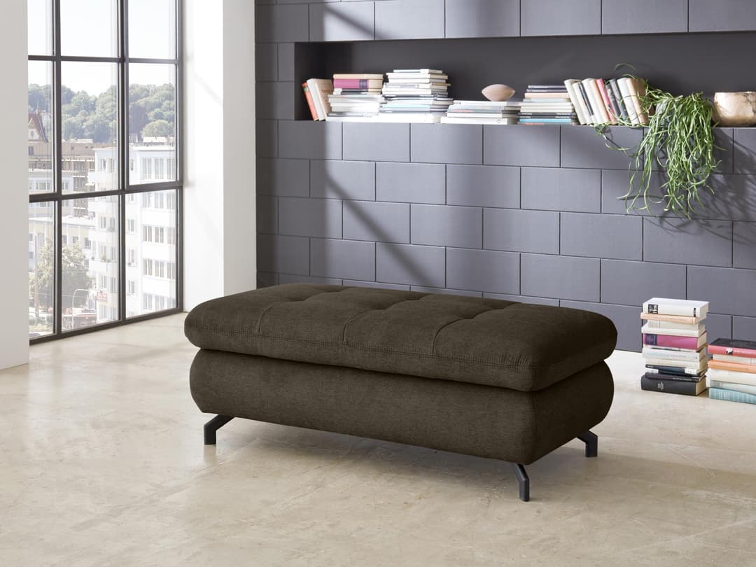 Polsterhocker Marella II | Braun