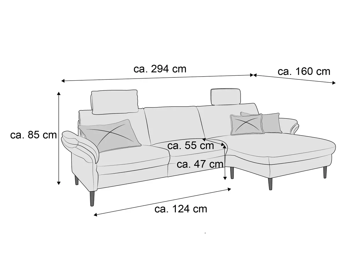 Ecksofa Carpin II | Grün