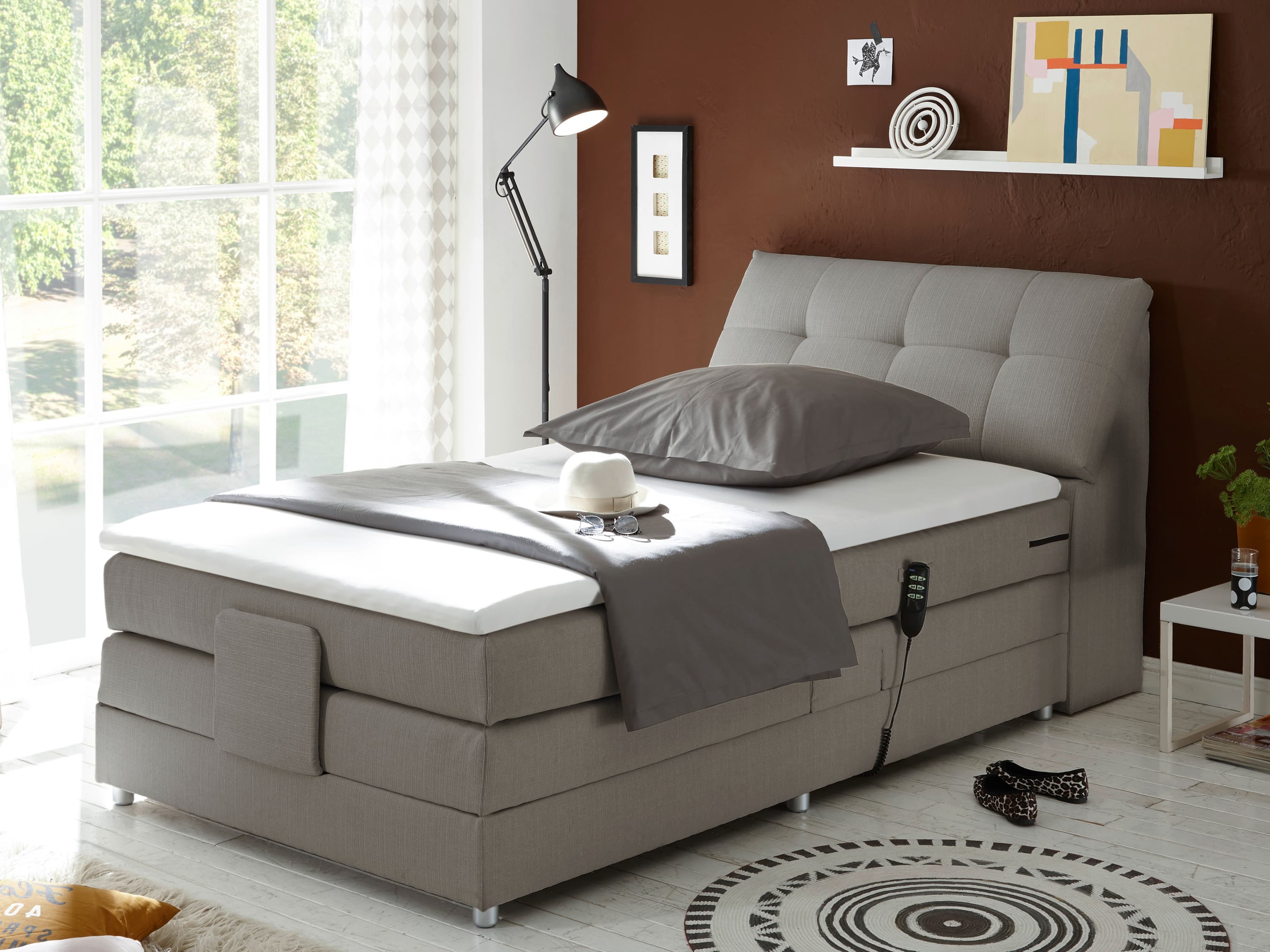Boxspringbett Bresseo | Grau