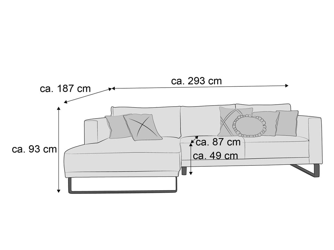 Ecksofa Irina II | Grün