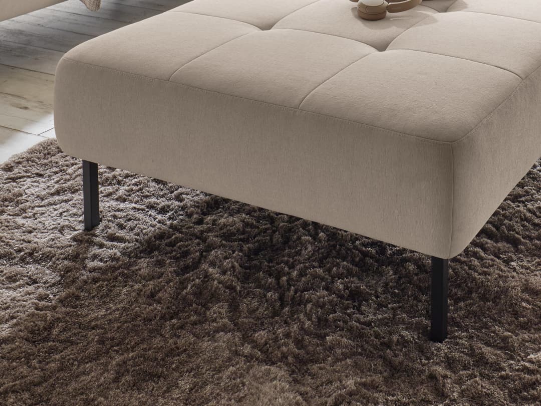 Polsterhocker Corina II | Grau