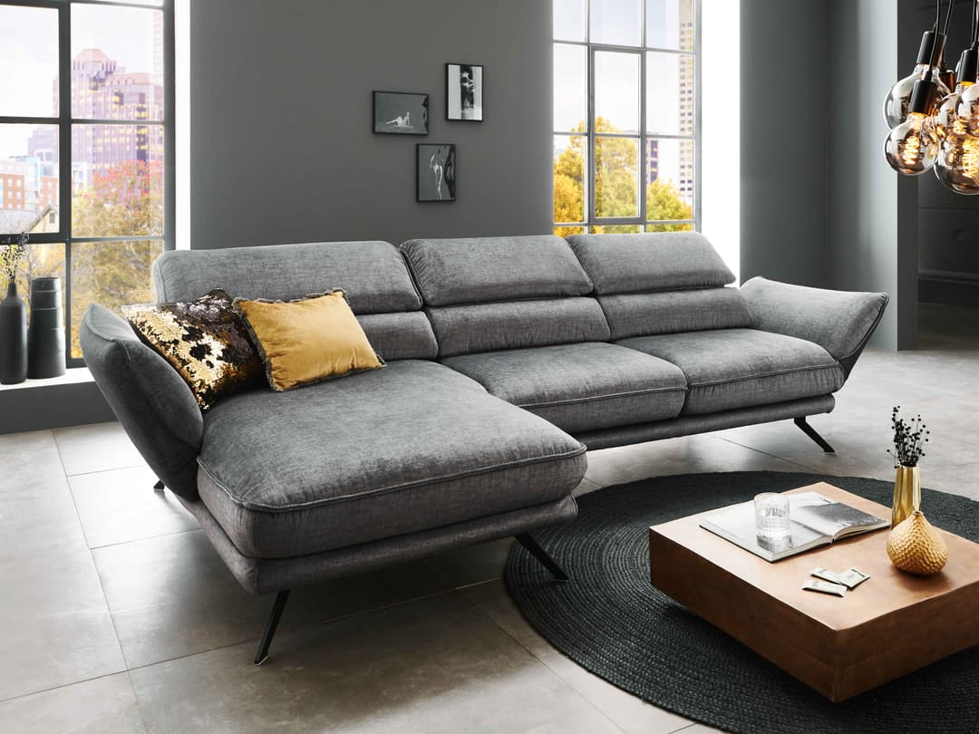 Ecksofa Huscania II | Grau