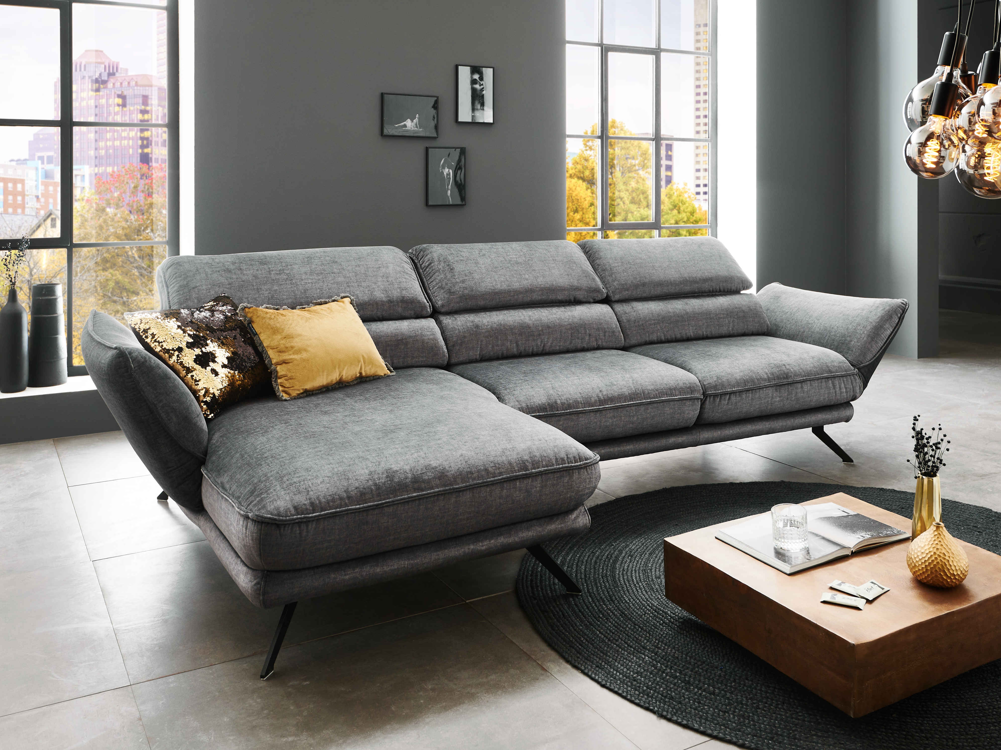 Ecksofa Huscania II | Grau