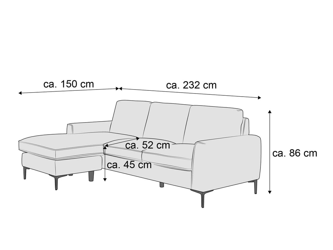 Ecksofa Vilko | Weiß