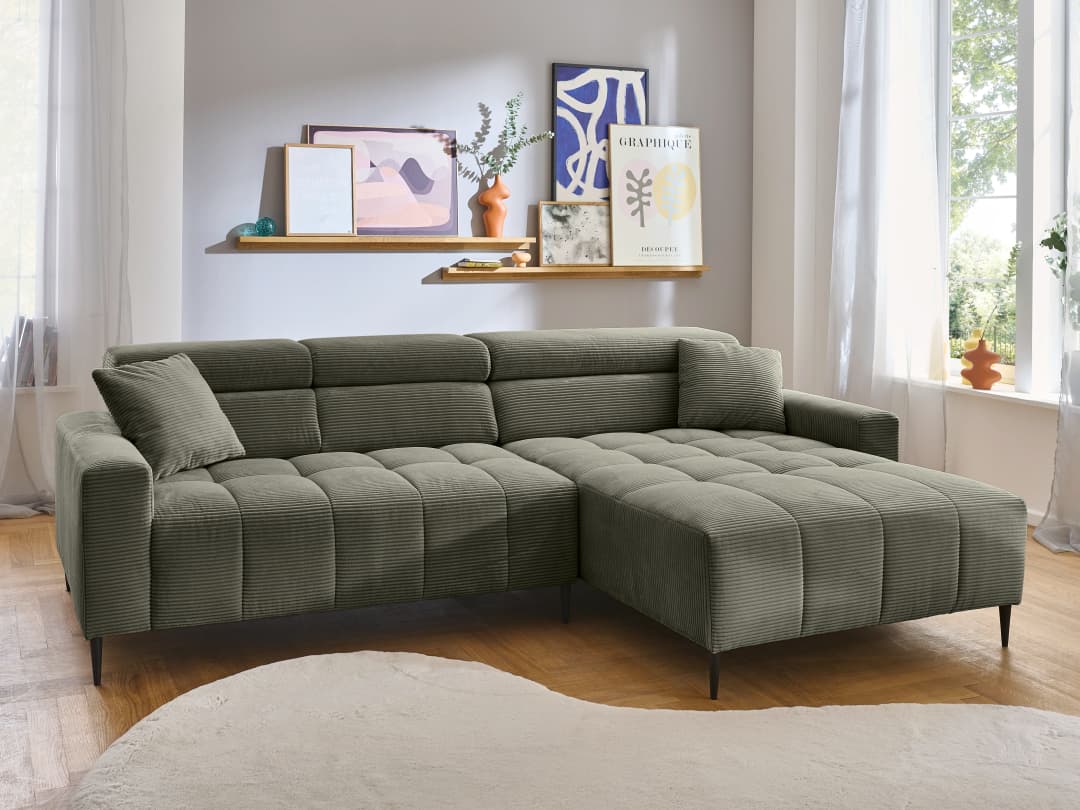 Ecksofa Isla | Grün