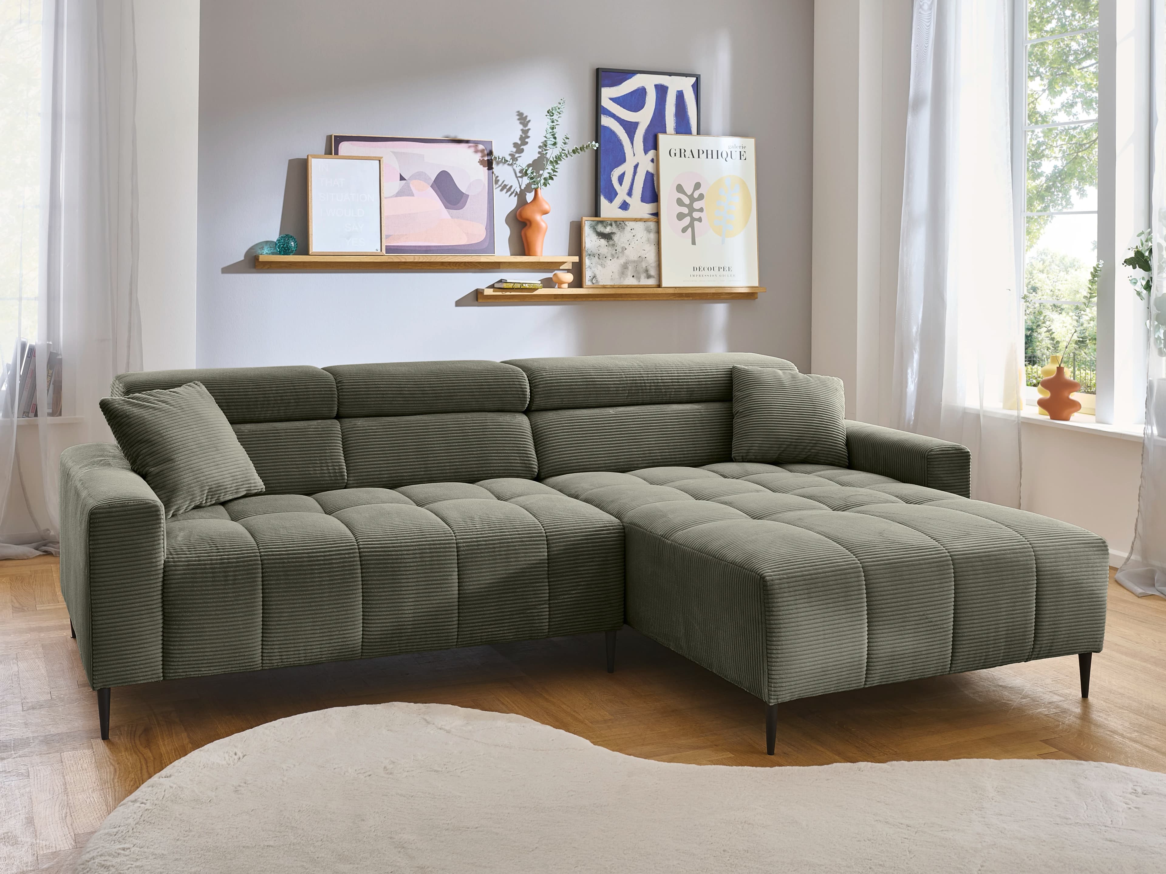 Ecksofa Isla | Grün