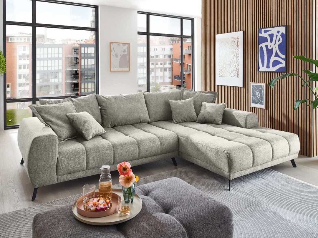 Ecksofa Idony | Grau