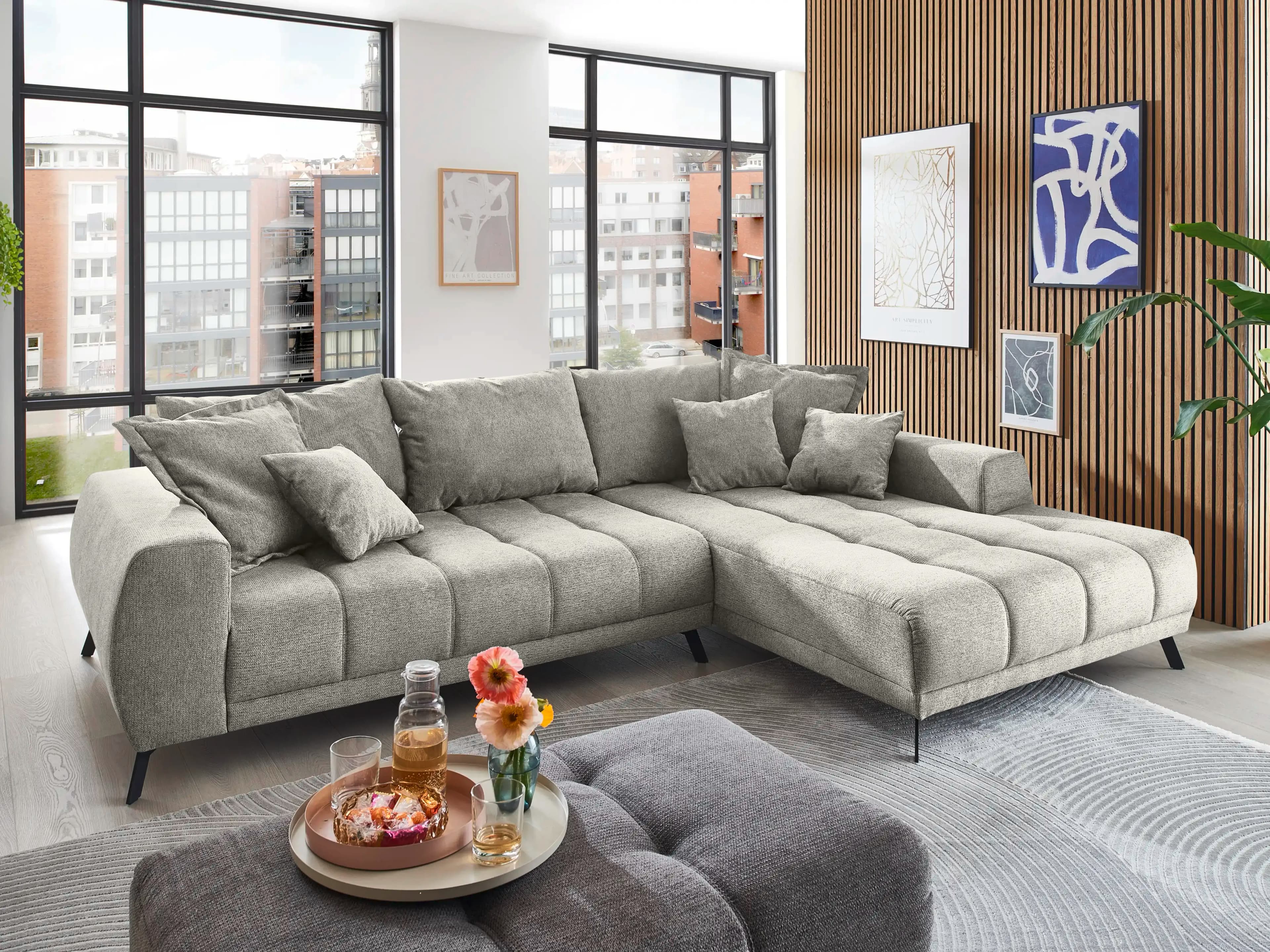 Ecksofa Idony | Grau