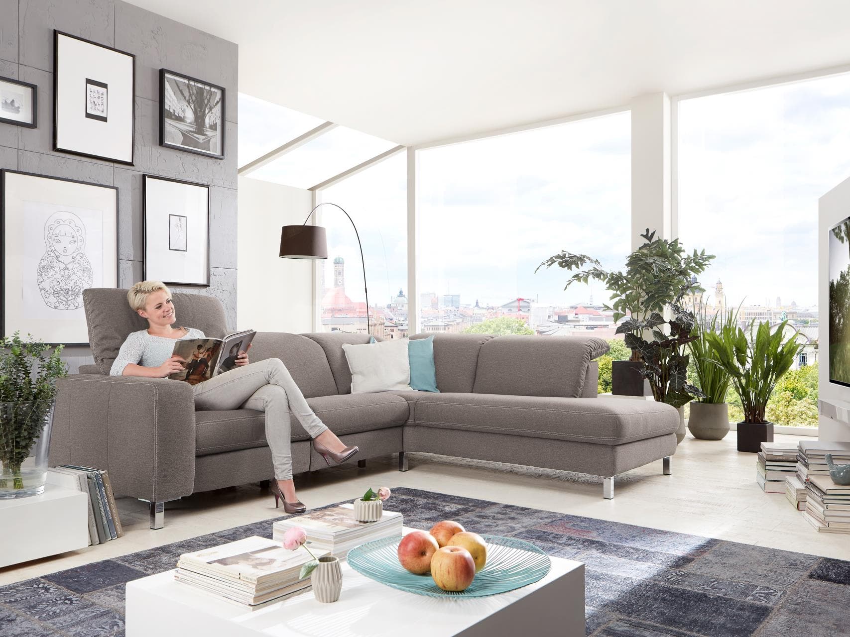 Ecksofa Cabello II | Braun