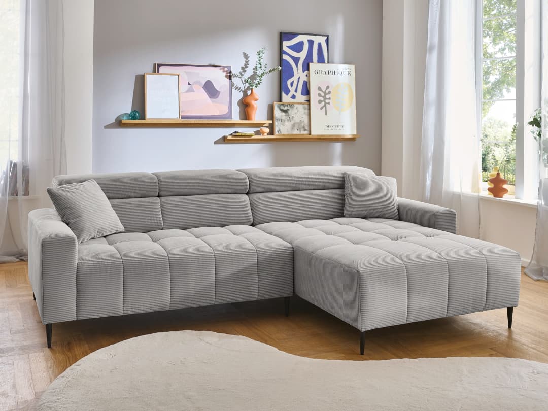 Ecksofa Isla | Grau