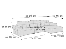 Ecksofa Cally | Gelb