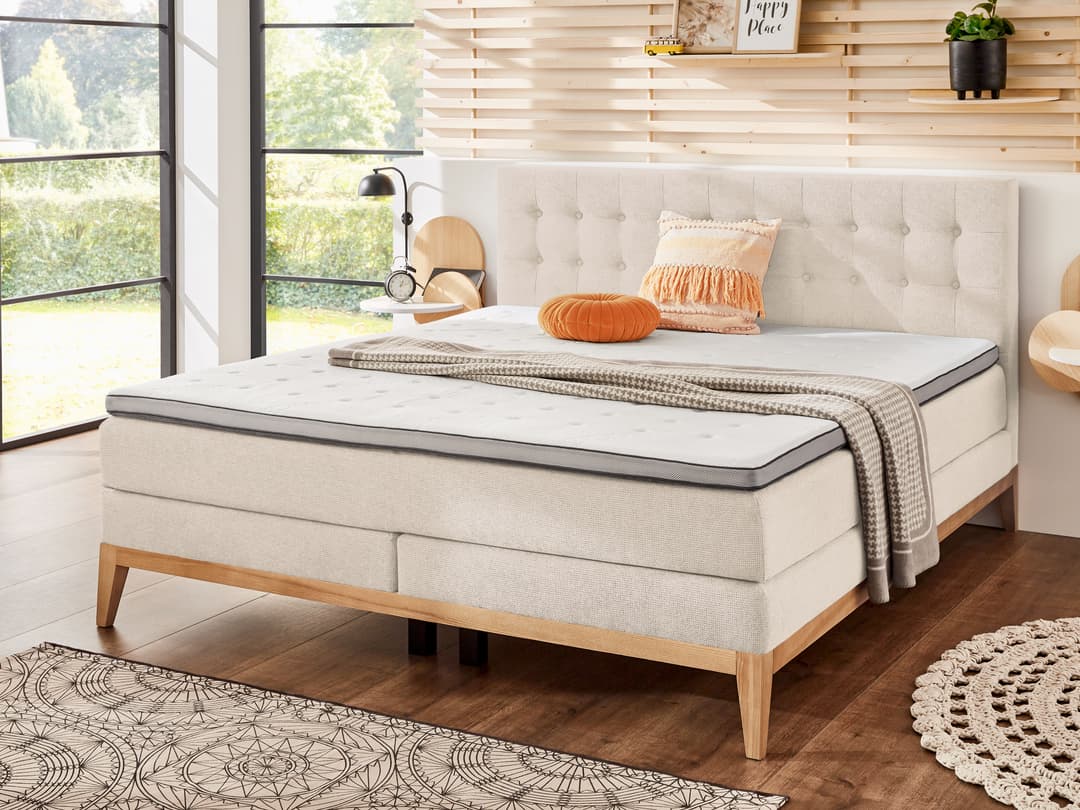 Boxspringbett Sleza | Grau