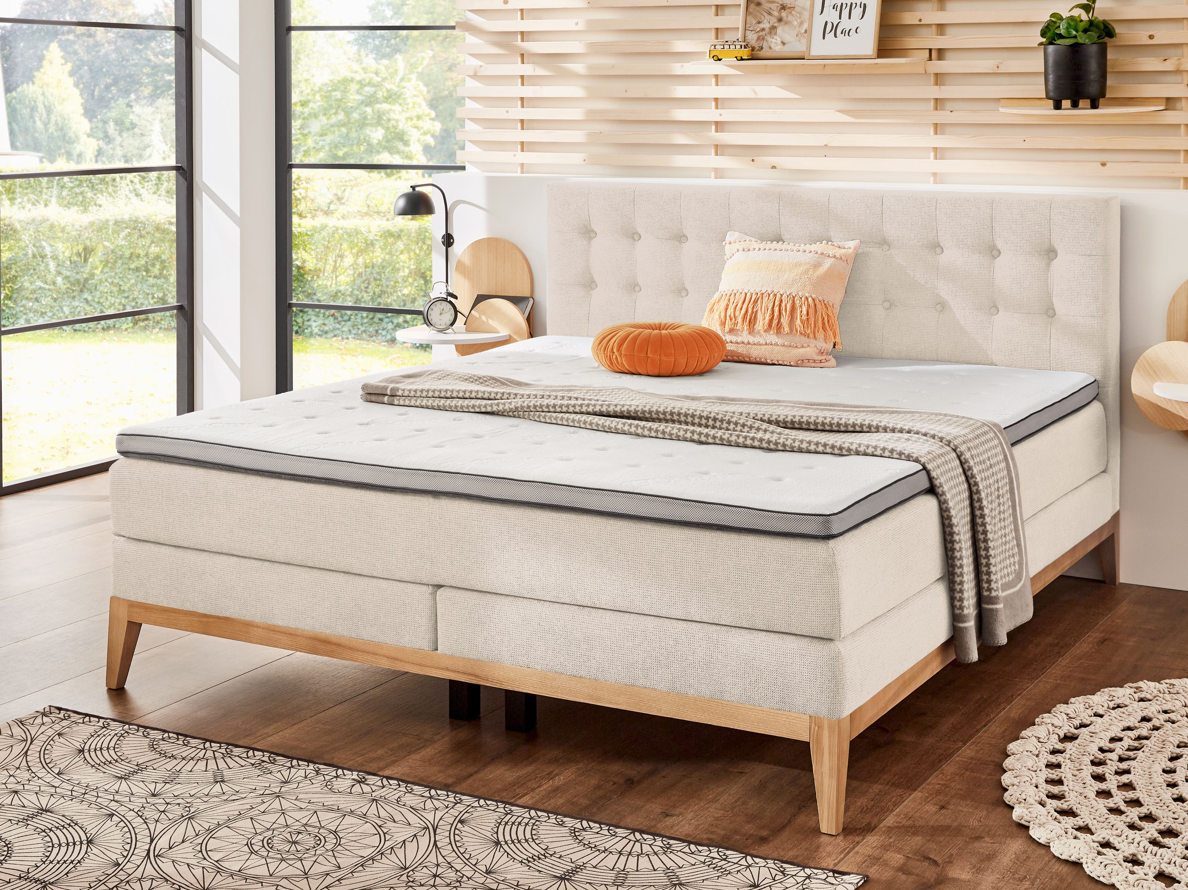 Boxspringbett Sleza | Grau