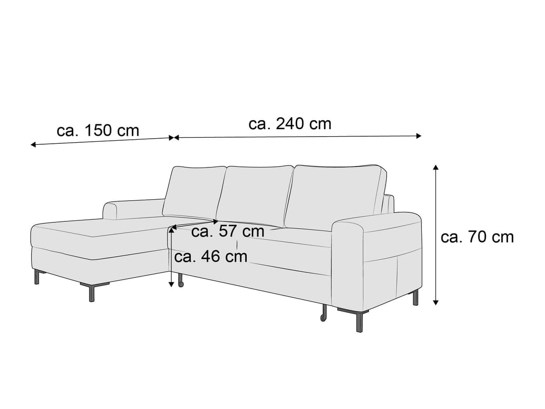 Ecksofa Salona | Braun