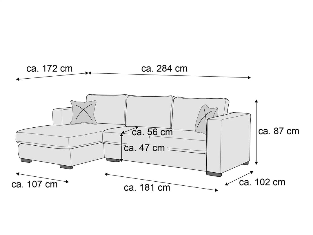 Ecksofa Mindy III | Grau