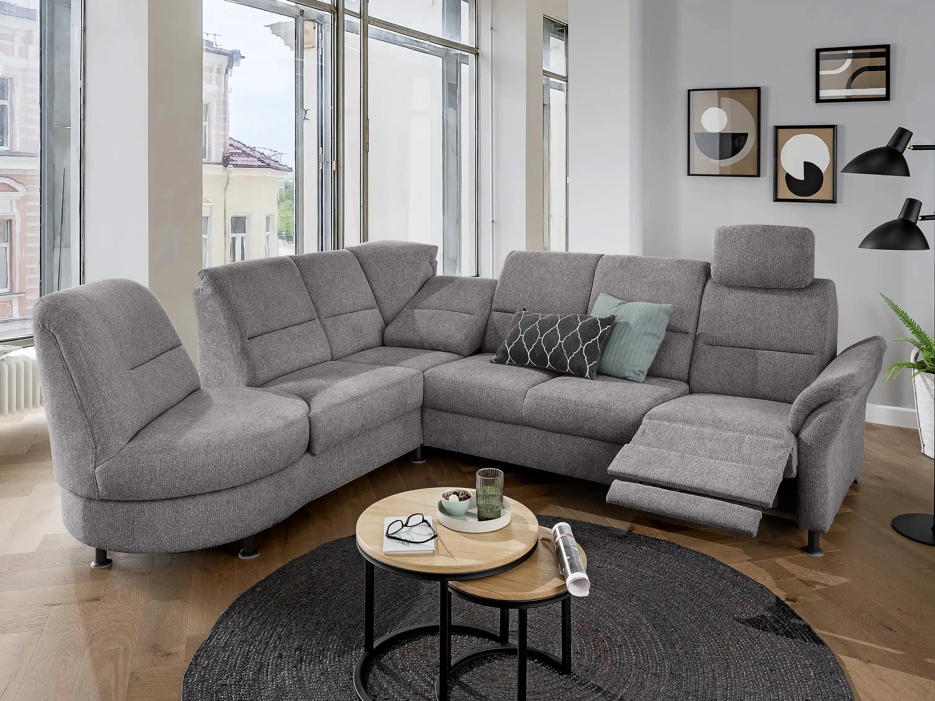 Ecksofa Borken | Braun