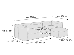 Ecksofa Marcella II | Grau