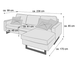 Ecksofa Kellan VI | Grau