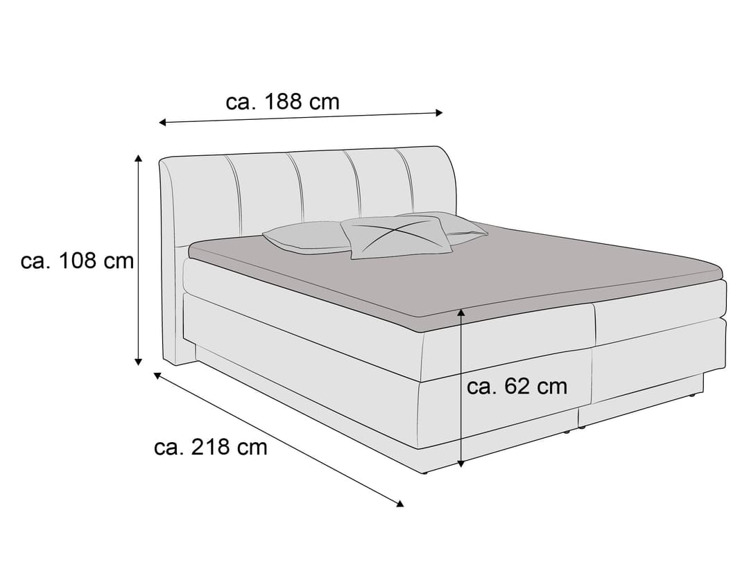 Boxspringbett Solmar | Rosa