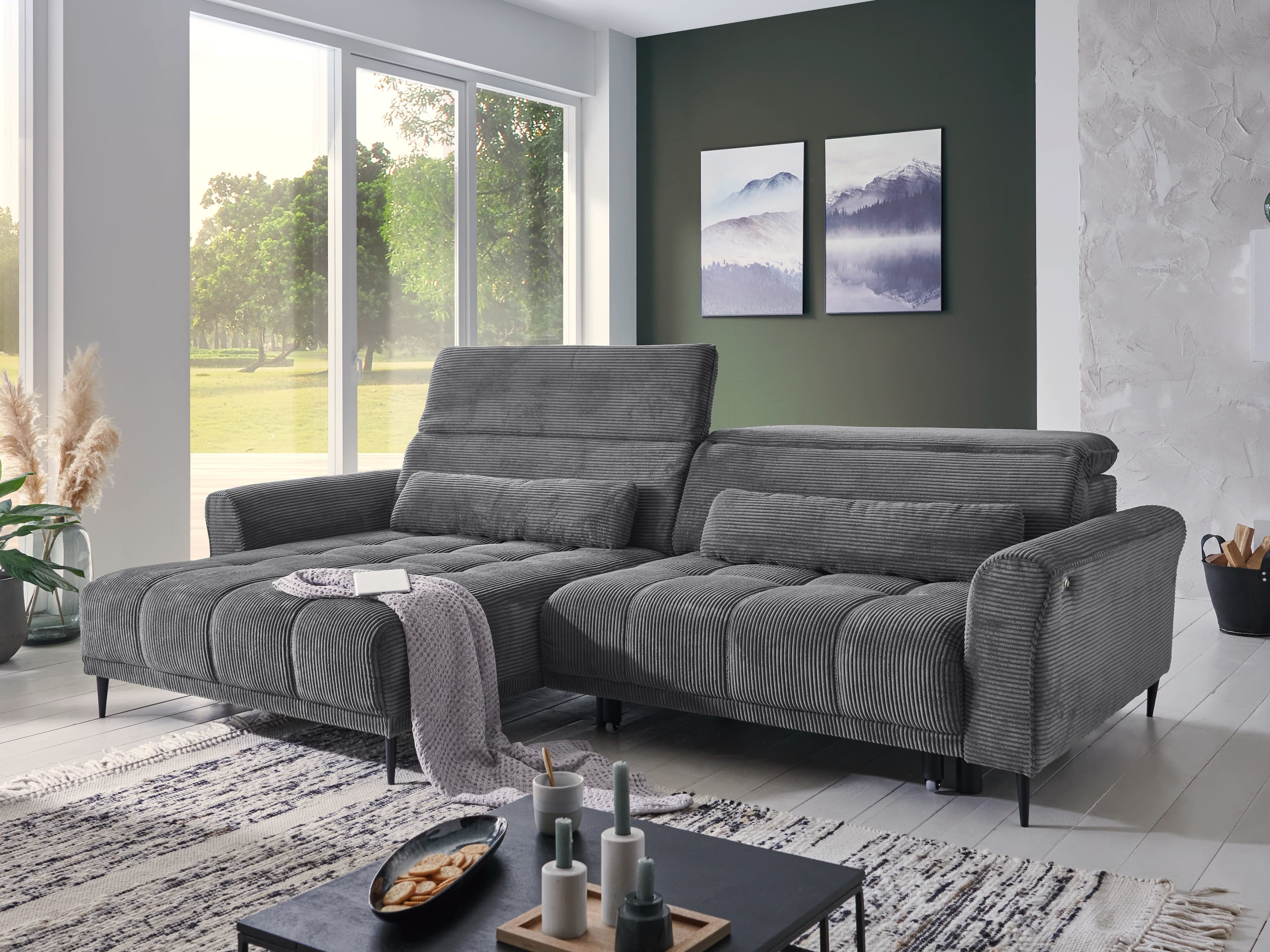 Ecksofa Ilaria | Grau