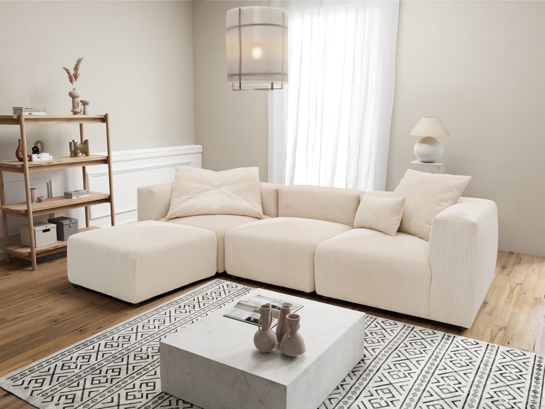 Ecksofa Dorna V | Grau