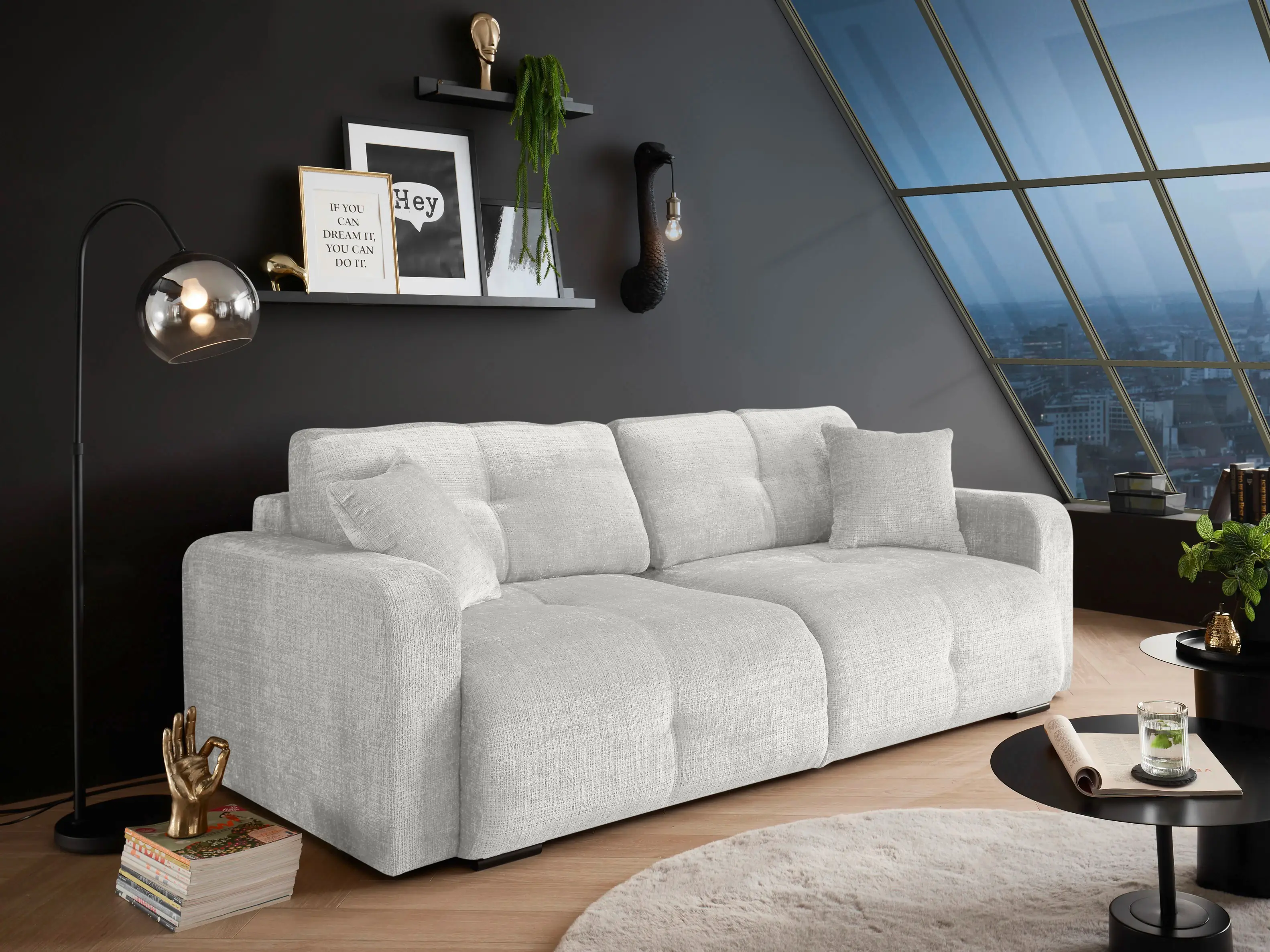 Schlafsofa Bully | Weiß