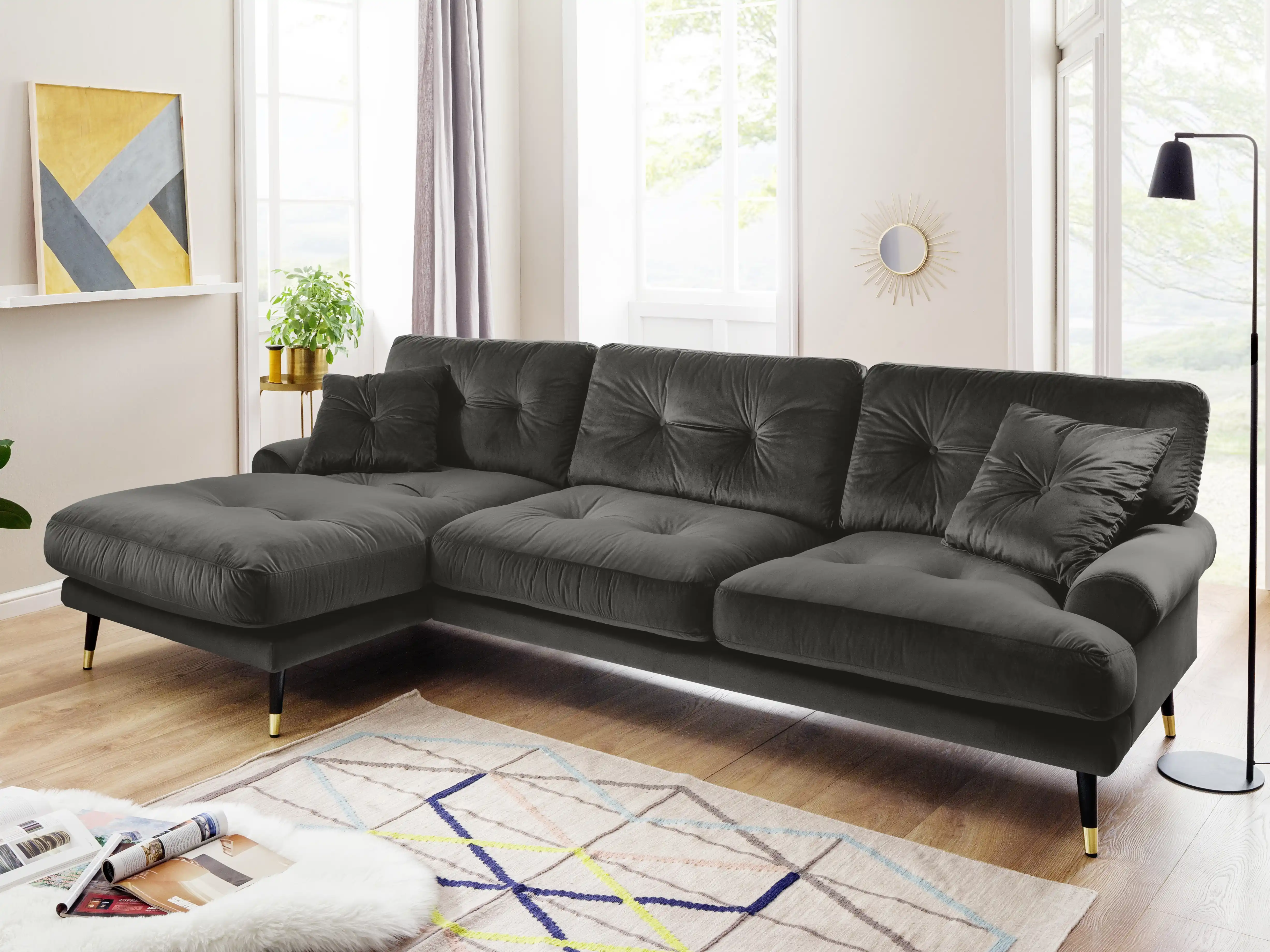 Ecksofa Howard IV | Grau