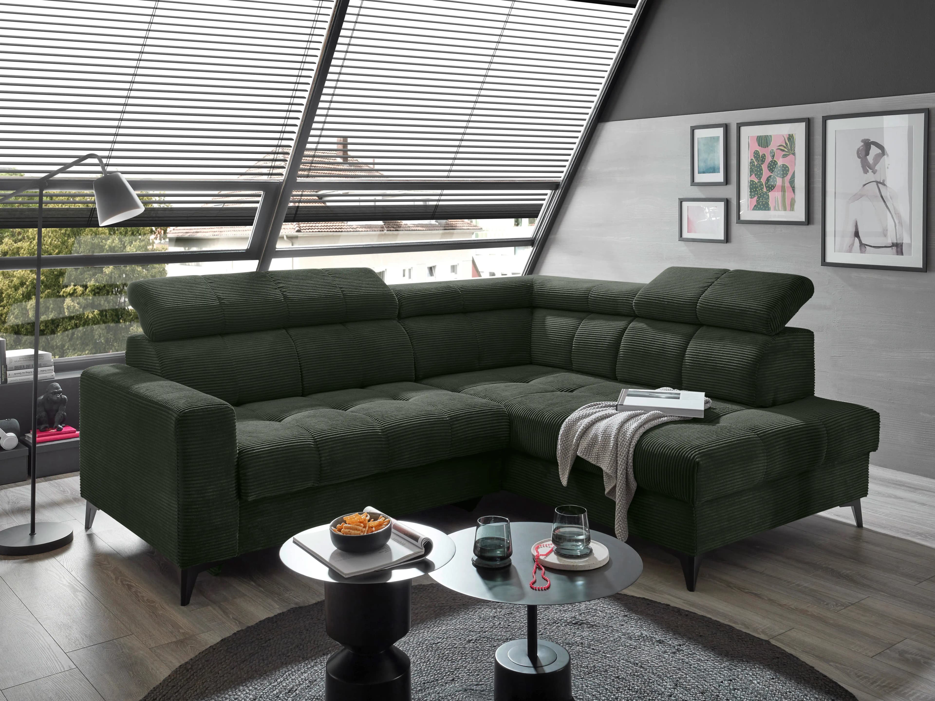 Ecksofa Bill | Grün