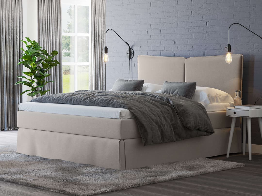 Boxspringbett Stony III | Beige