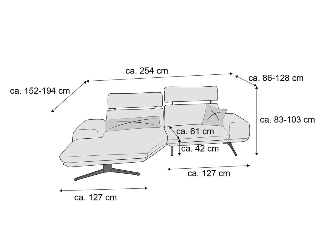 Ecksofa Elements VI | Weiß