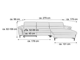 Ecksofa Hennens IV | Blau