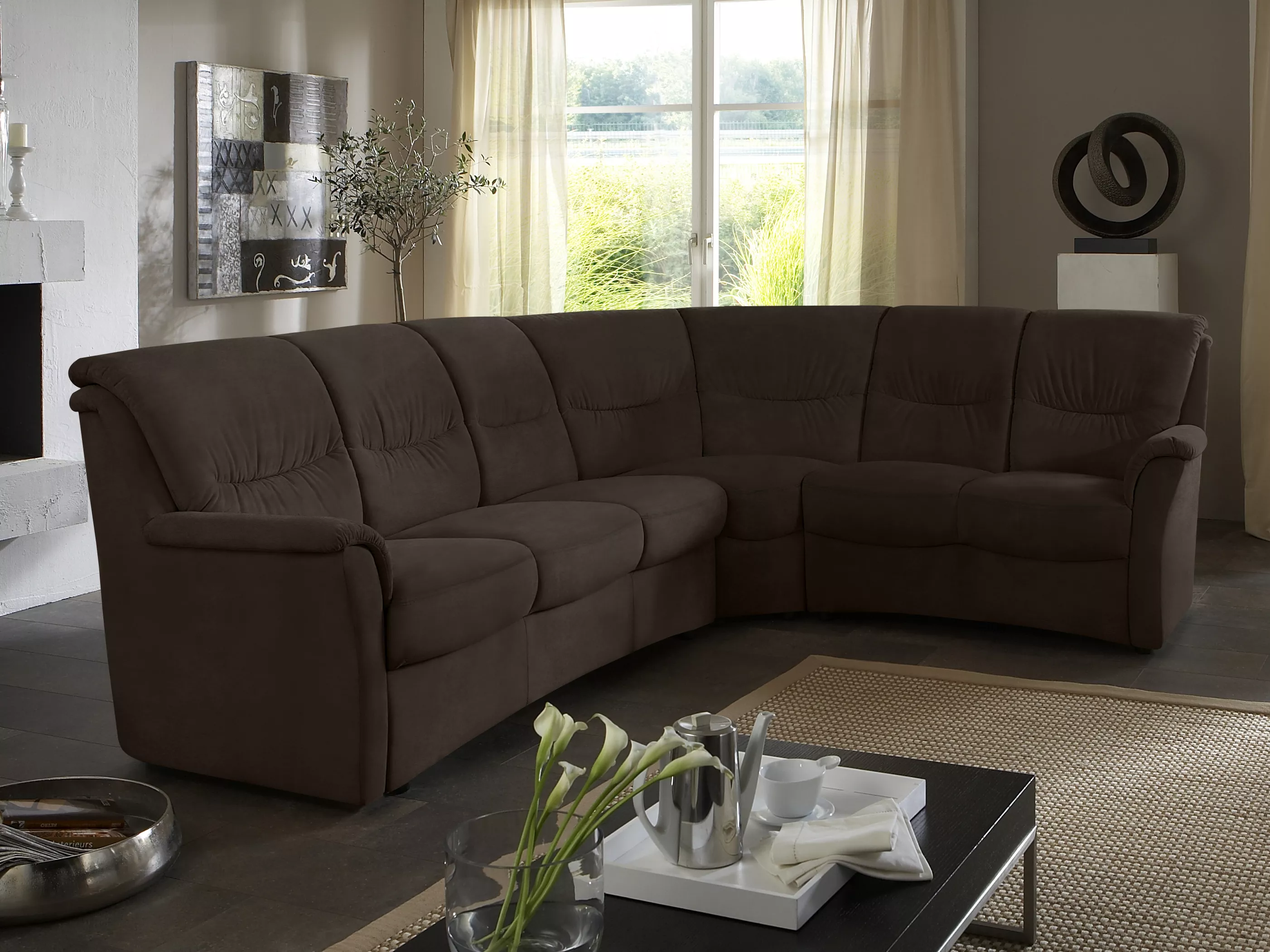 Ecksofa Garpiano | Braun