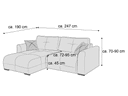 Ecksofa Bono II | Braun 4