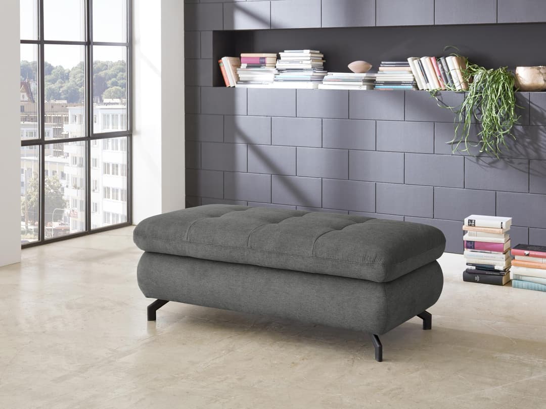 Polsterhocker Marella II | Grau