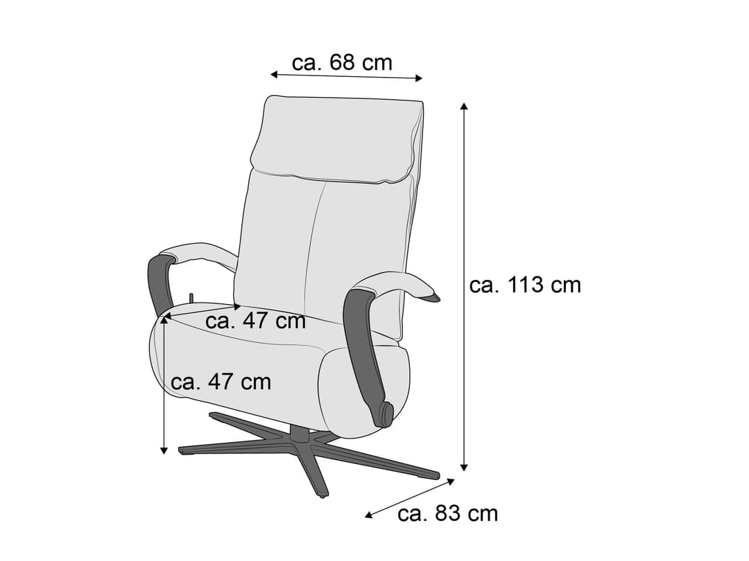 W.Schillig Relaxsessel 32632 rumbaa II | Grau