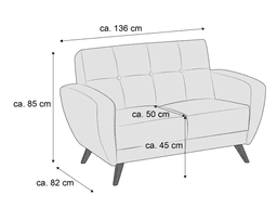 Einzelsofa Malu II | Grau