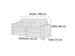 Schlafsofa Rodeano | Blau
