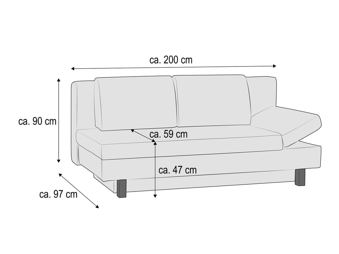 Schlafsofa Roliano III | Türkis