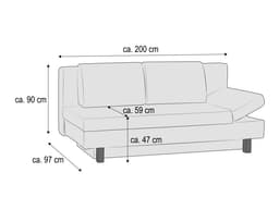 Schlafsofa Roliano III | Türkis