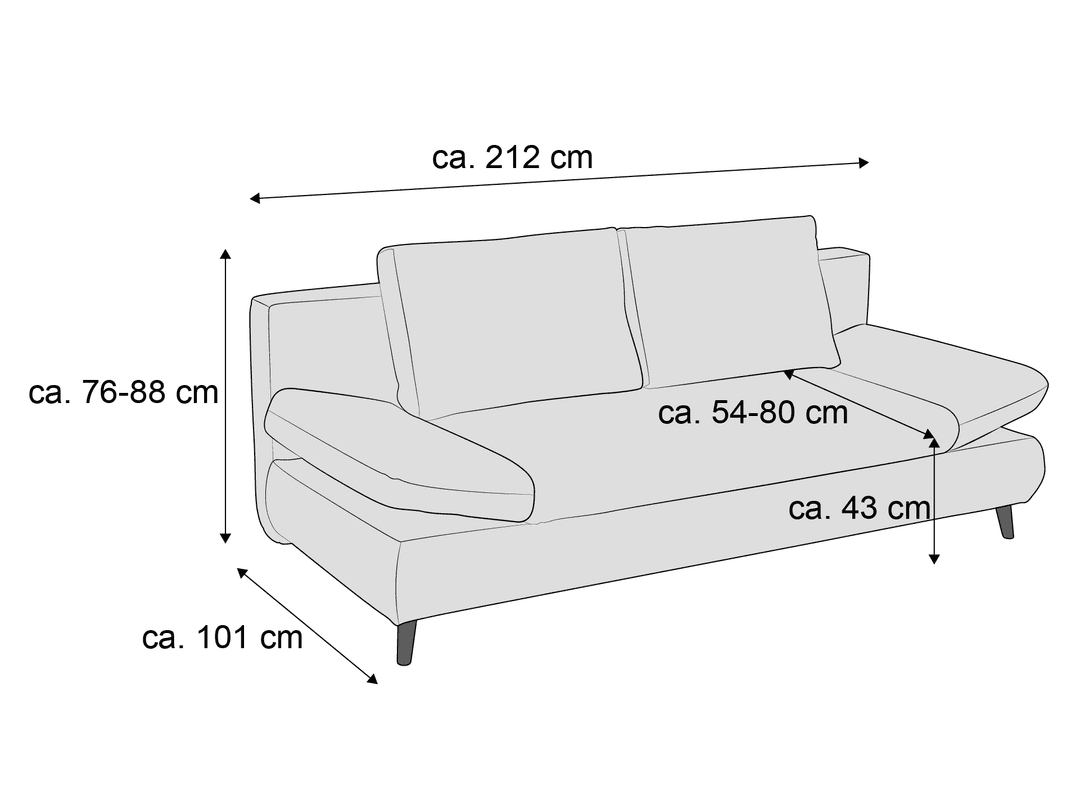 Schlafsofa Bonez | Grau