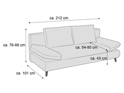 Schlafsofa Bonez | Grau