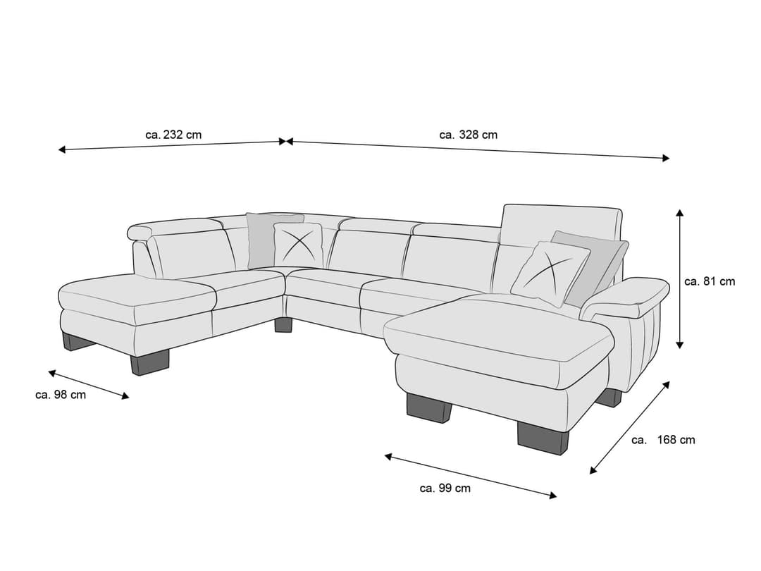 Wohnlandschaft Pomezia VI | Braun