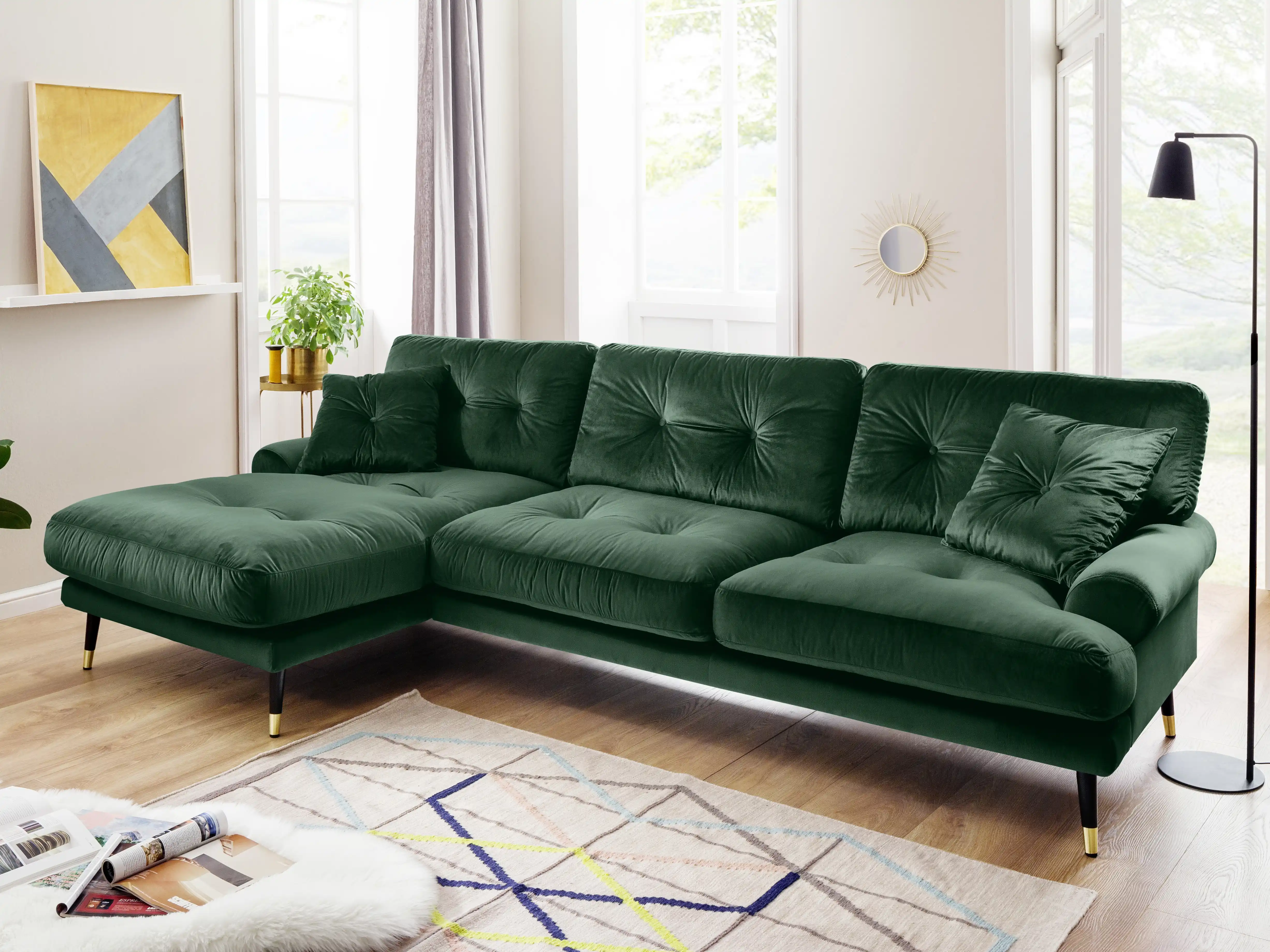 Ecksofa Howard IV | Grün