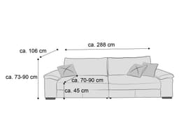 Bigsofa Inga 2.0 II | Grau