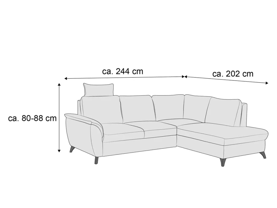 Ecksofa Brooks | Grau